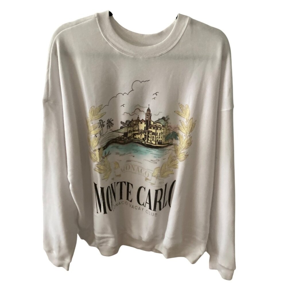 Grayson Threads, NWT White onty Carlo Long-Sleeve Sweatshirt XL - Picture 2 of 8